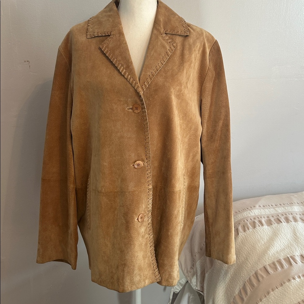 UD Utex Design Genuine Leather Coat - Picture 1 of 7